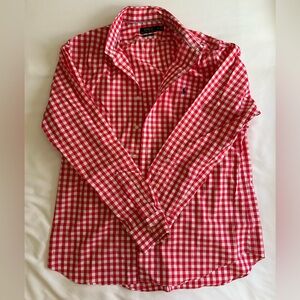 Ralph Lauren Red and White Checkered Men's Shirt